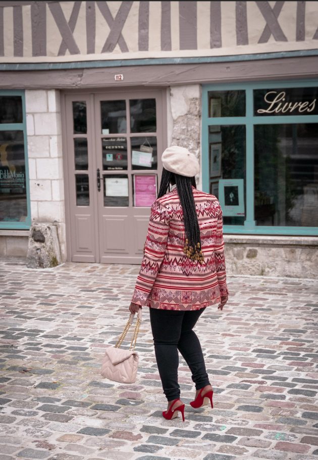 Blazer en pagne - Bogolan rose – Image 2