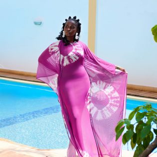 Robe tie and dye Elezo rose - Her Genesis