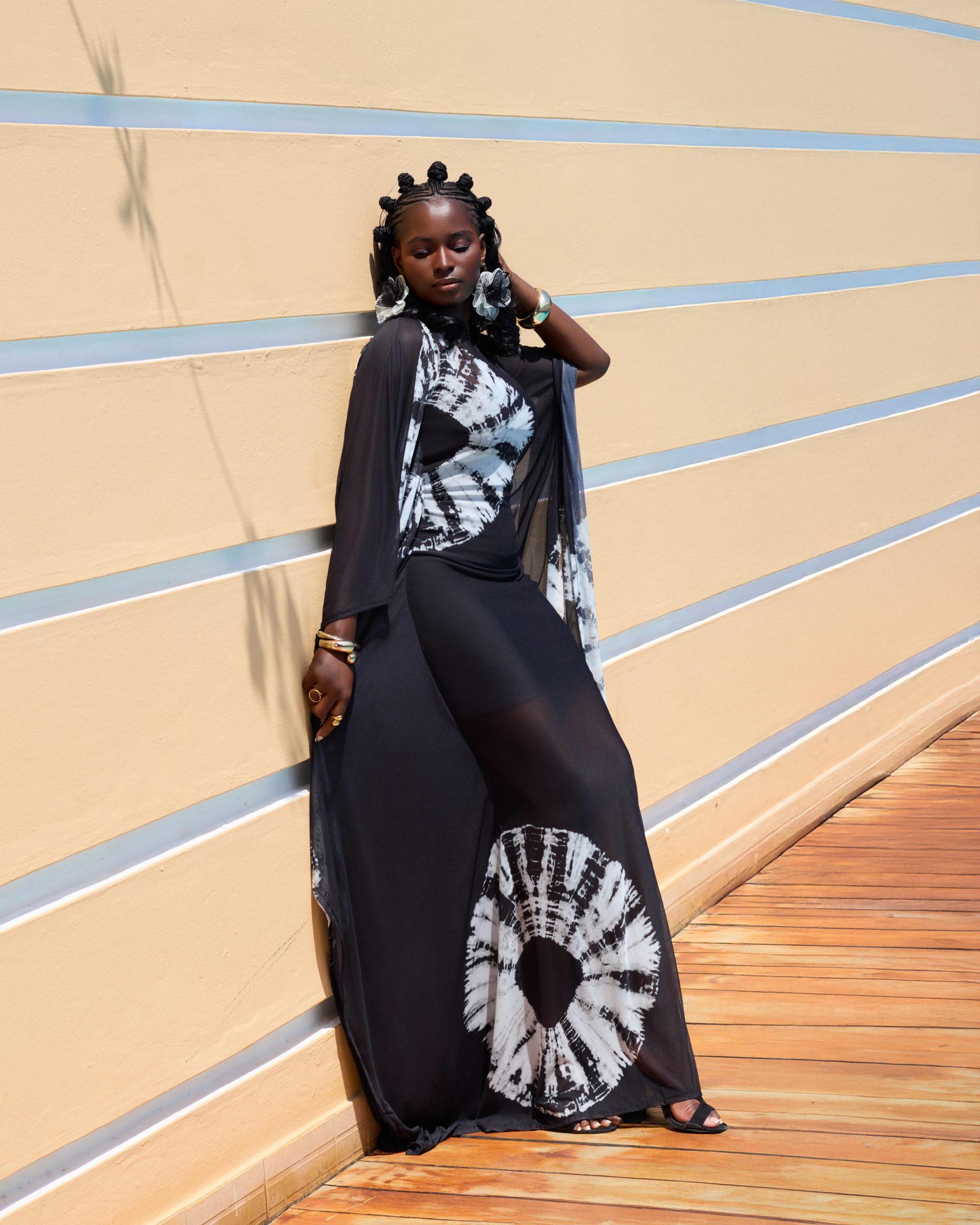 Robe tie and dye Elezo noire - Her Genesis – Image 2