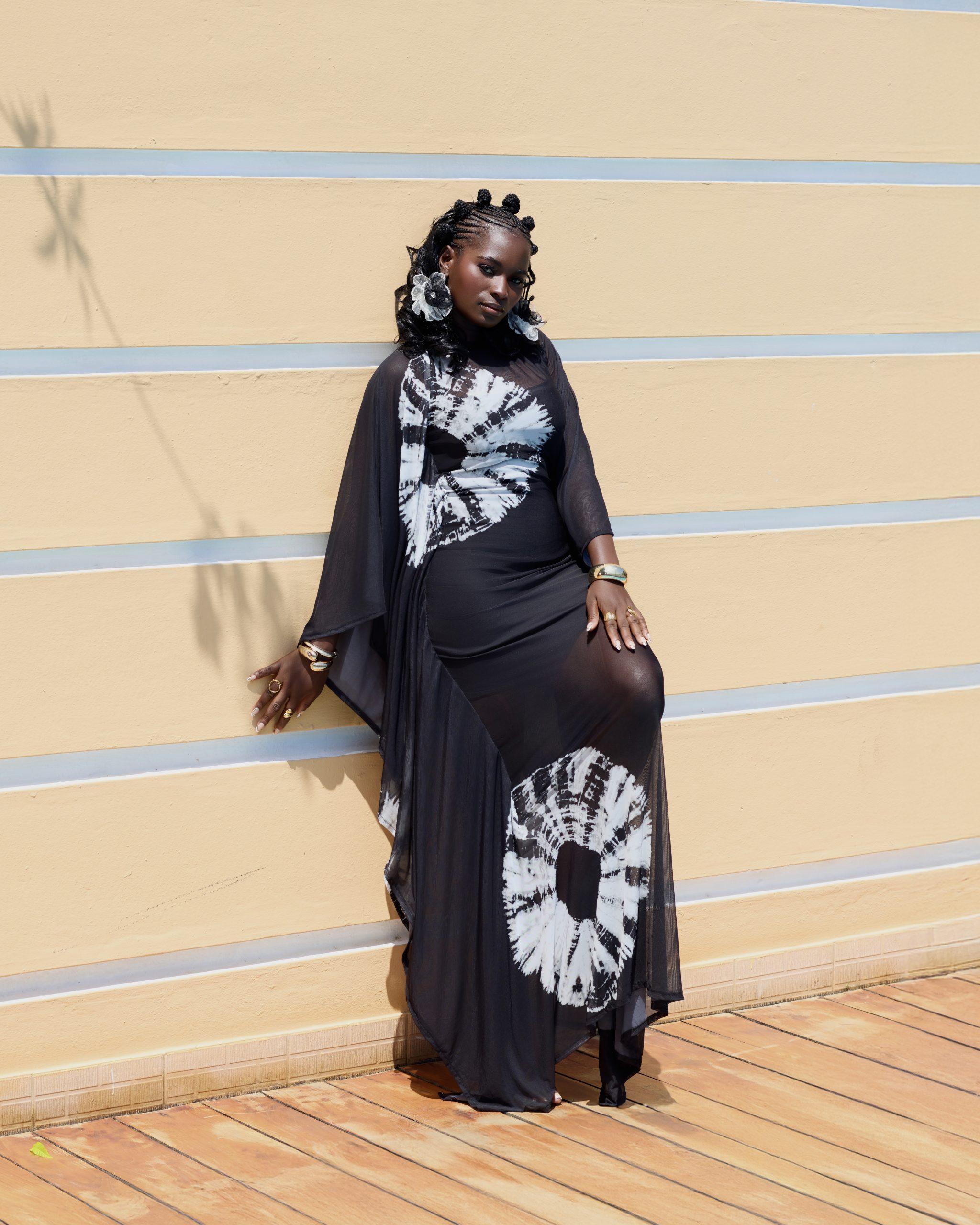 Robe tie and dye Elezo noire - Her Genesis – Image 3